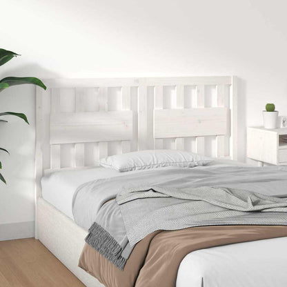 vidaXL Bed Headboard White 140.5x4x100 cm Solid Wood Pine 4