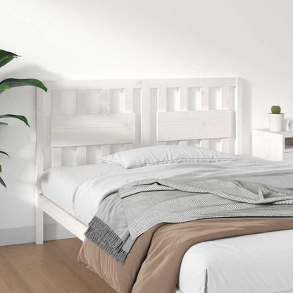 vidaXL Bed Headboard White 140.5x4x100 cm Solid Wood Pine 1