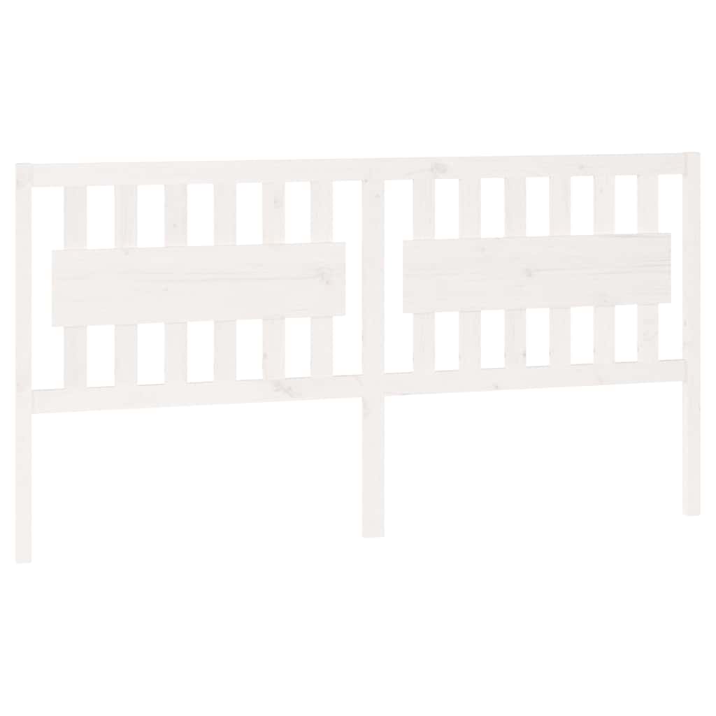 vidaXL Bed Headboard | White | Solid pine wood | Standard | Classic/Traditional 2