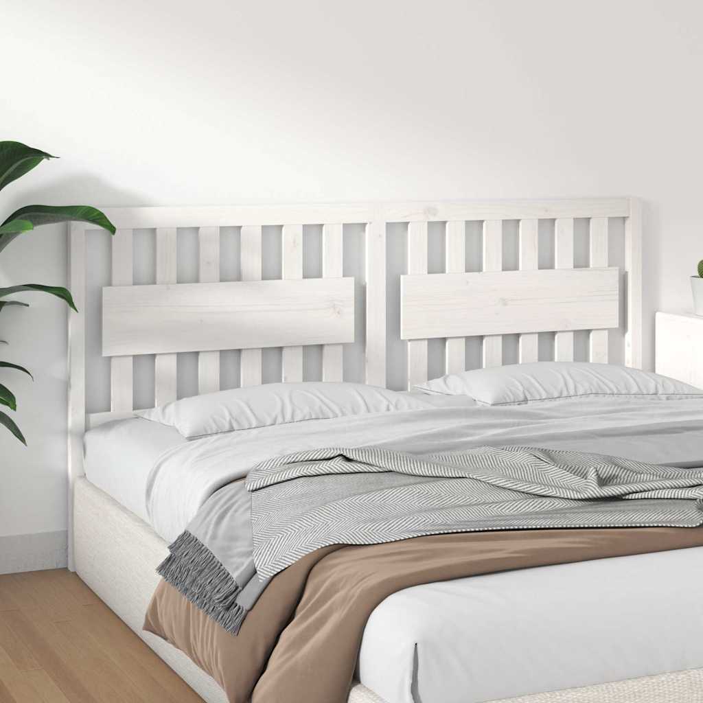 vidaXL Bed Headboard | White | Solid pine wood | Standard | Classic/Traditional 4