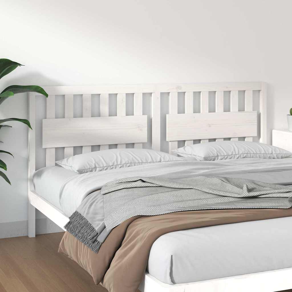 vidaXL Bed Headboard | White | Solid pine wood | Standard | Classic/Traditional 1