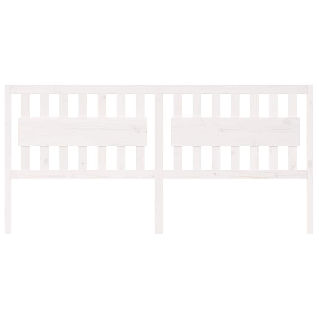 vidaXL Bed Headboard | White | Solid pine wood | 205.5 cm wide 3