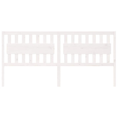 vidaXL Bed Headboard | White | Solid pine wood | 205.5 cm wide 3