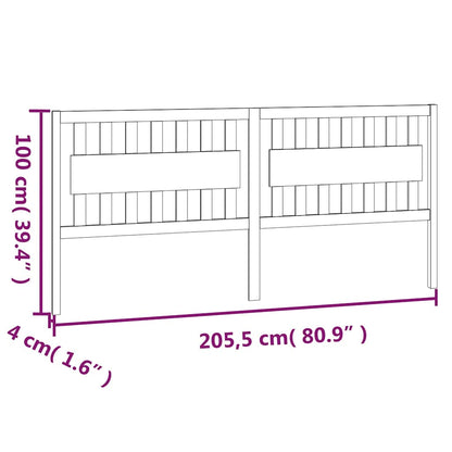 vidaXL Bed Headboard | White | Solid pine wood | 205.5 cm wide 6