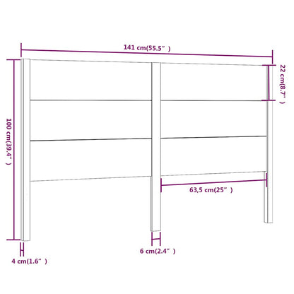 vidaXL Headboard | natural pine | Solid wood | 141 x 100 cm 6
