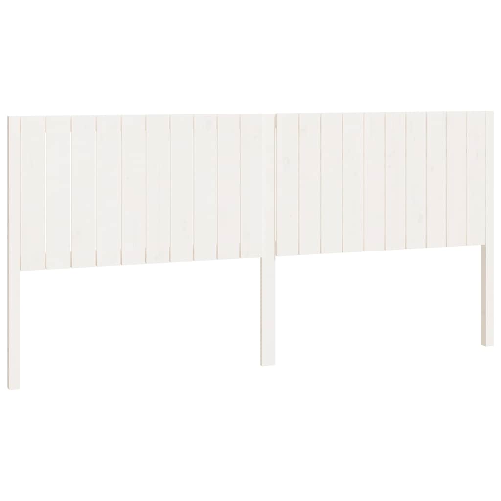 vidaXL Bed Headboard | White | Solid Pine Wood | 205.5x4x100 cm 2