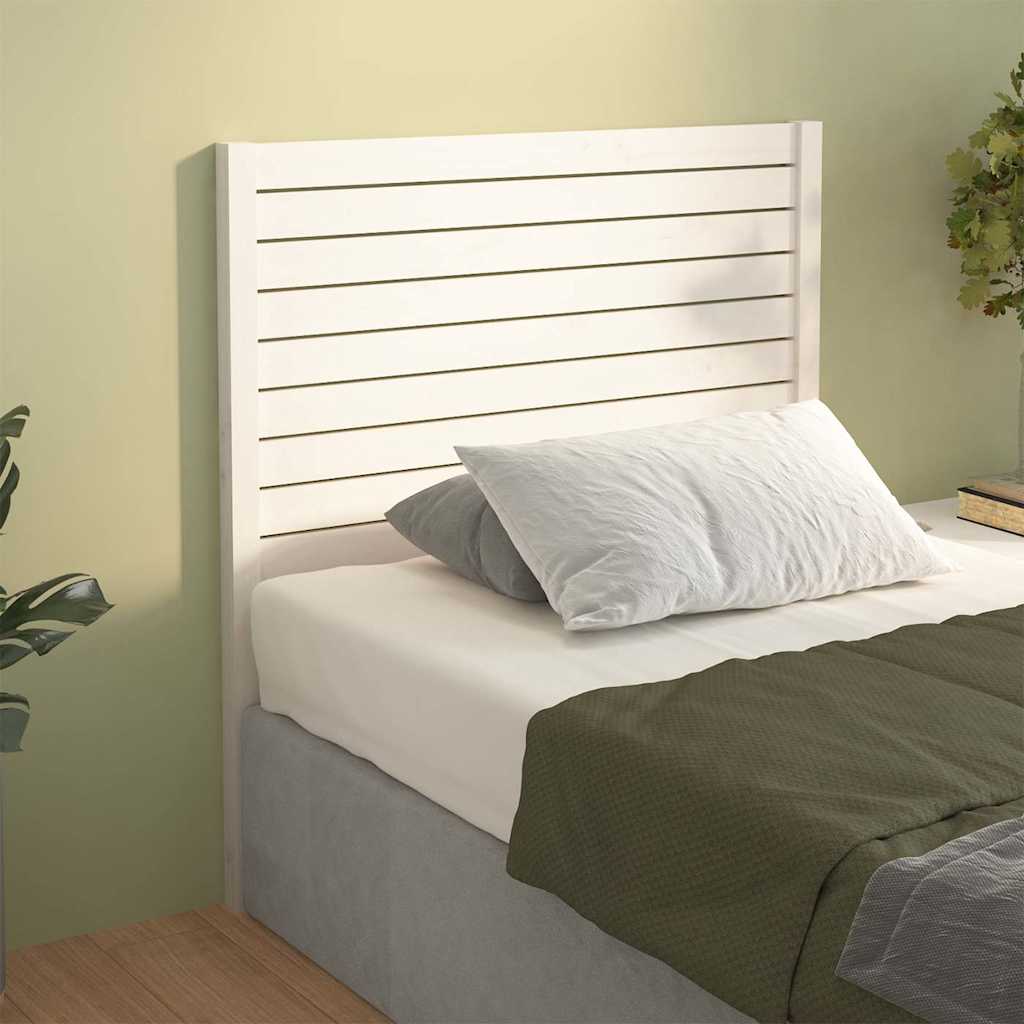 vidaXL Bed Headboard White 96x4x100 cm Solid Wood Pine 1