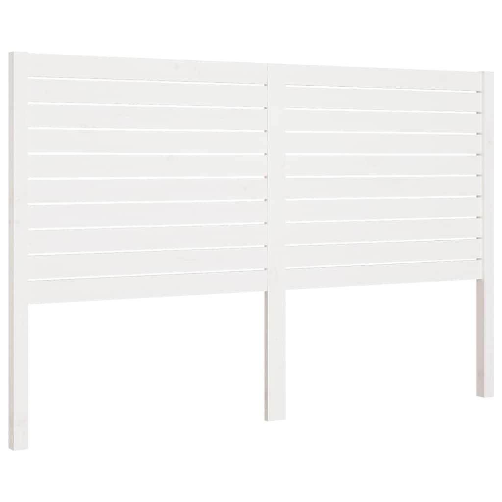vidaXL Bed Headboard White 146x4x100 cm Solid Wood Pine 2