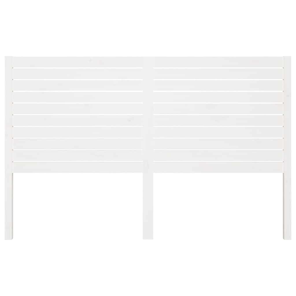vidaXL Bed Headboard White 146x4x100 cm Solid Wood Pine 3