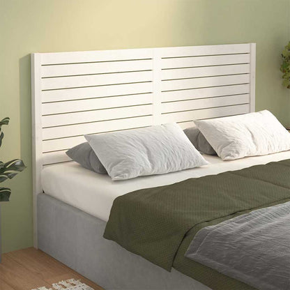vidaXL Bed Headboard White 146x4x100 cm Solid Wood Pine 4