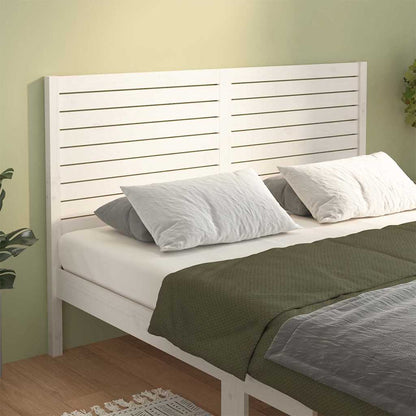 vidaXL Bed Headboard White 146x4x100 cm Solid Wood Pine 1