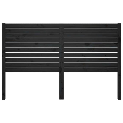 vidaXL Bed Headboard | Black | Solid pine wood | 146x4x100 cm 3