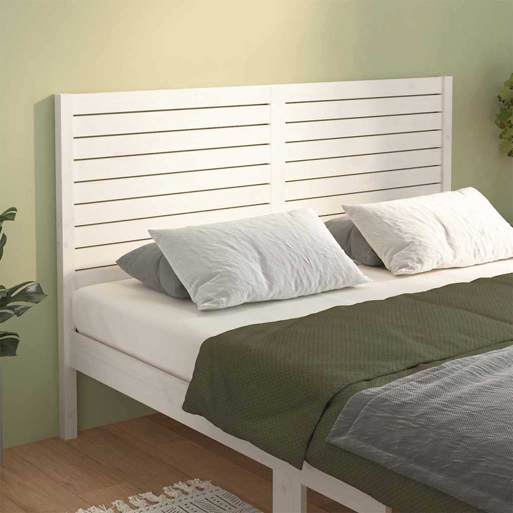 vidaXL Bed Headboard 81x4x100 cm Solid Wood Pine White