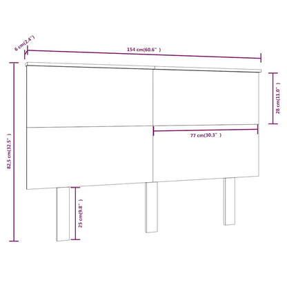 vidaXL Bed Headboard 154x6x82.5 cm Solid Wood Pine 6