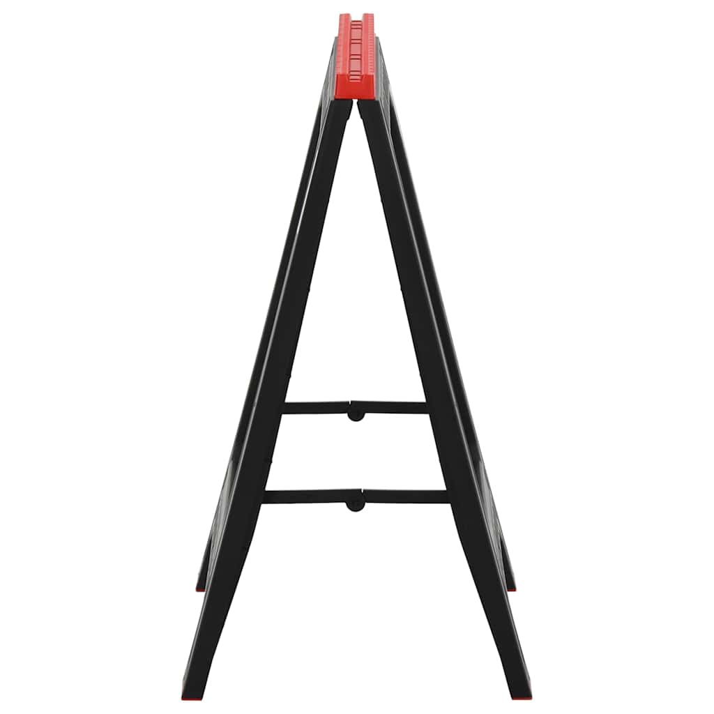 vidaXL Foldable Work Trestles 2 pcs Black and Red Polypropylene 350 kg 5