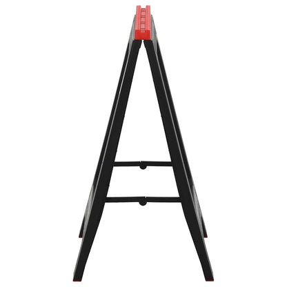 vidaXL Foldable Work Trestles 2 pcs Black and Red Polypropylene 350 kg 5