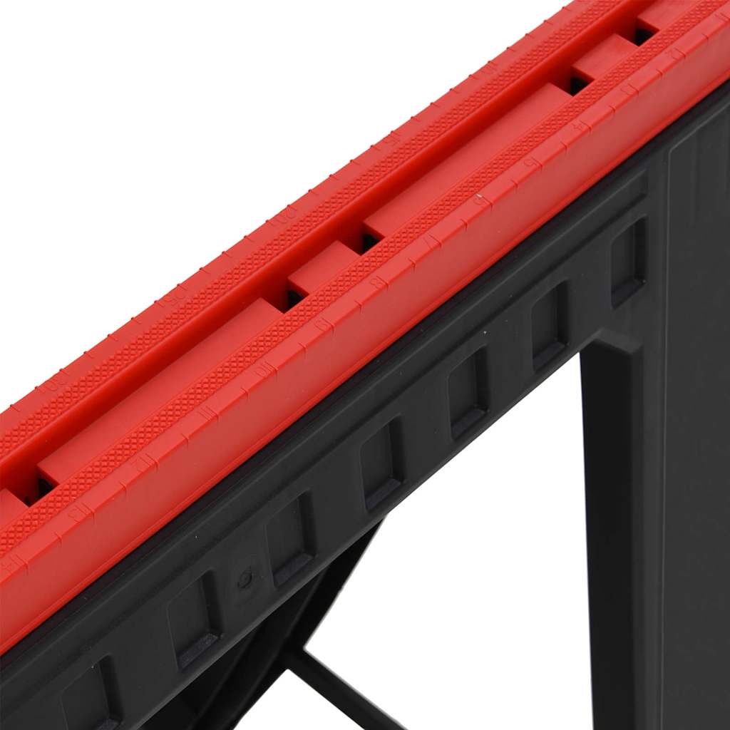 vidaXL Foldable Work Trestles 2 pcs Black and Red Polypropylene 350 kg 6
