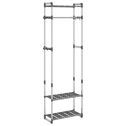 vidaXL 3-Tier Clothes Rack Silver 59x29x192 cm Aluminium 2