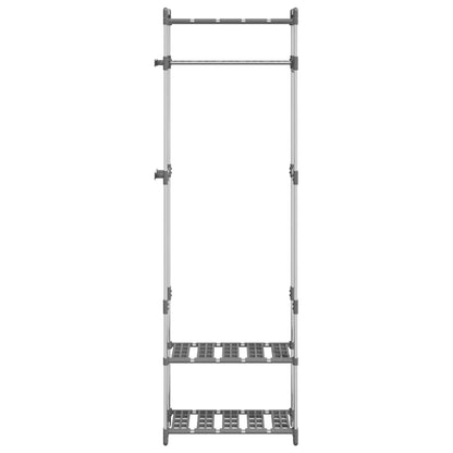 vidaXL 3-Tier Clothes Rack Silver 59x29x192 cm Aluminium 3