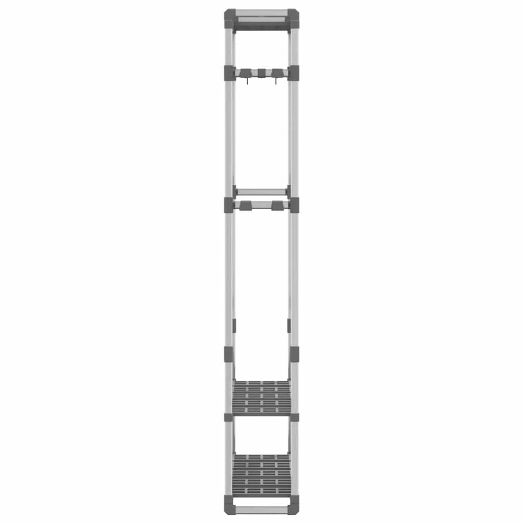 vidaXL 3-Tier Clothes Rack Silver 59x29x192 cm Aluminium 4
