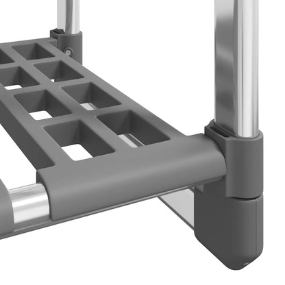 vidaXL 3-Tier Clothes Rack Silver 59x29x192 cm Aluminium 6