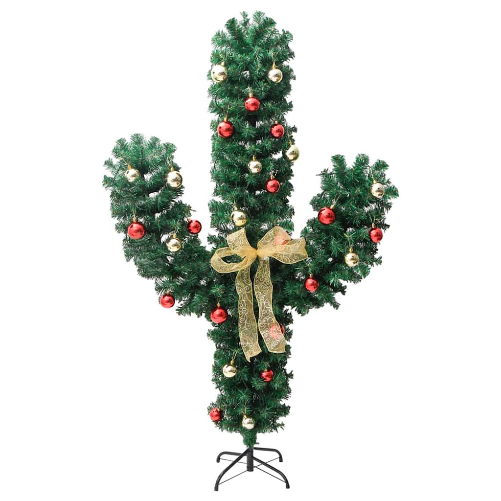 vidaXL Christmas Cactus with Stand and LED Green 150 cm PVC 3