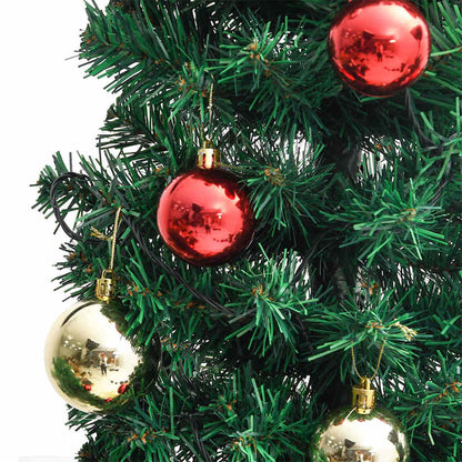 vidaXL Christmas Cactus with Stand and LED Green 150 cm PVC 4