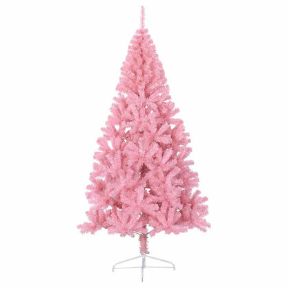 vidaXL Artificial Half Christmas Tree with Stand Pink 240 cm PVC 5