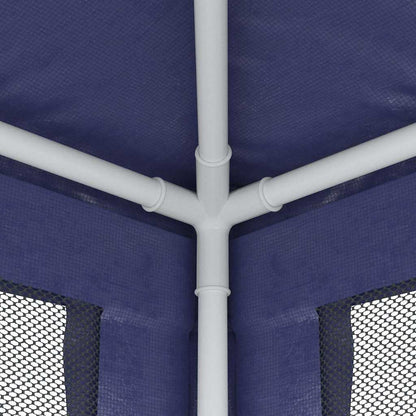 vidaXL Party Tent with 4 Mesh Sidewalls Blue 2x2 m HDPE 6