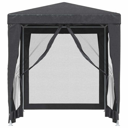 Party Tent with 4 Mesh Sidewalls 2x2 m HDPE with 4 sidewalls Width 2 m Anthracite