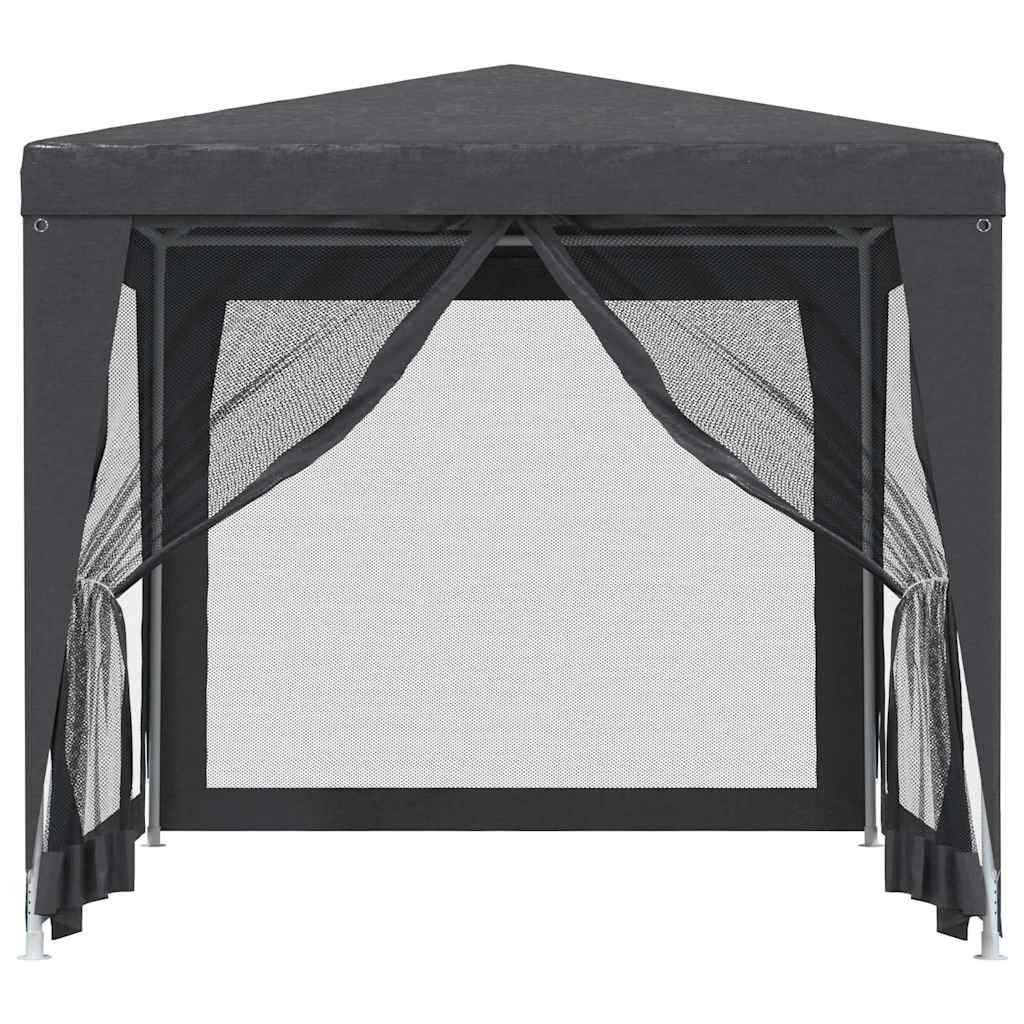 Party Tent with 4 Mesh Sidewalls 2,5x2,5 m HDPE with 4 sidewalls Width 2.5 m Anthracite