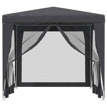 Party Tent with 4 Mesh Sidewalls 2,5x2,5 m HDPE with 4 sidewalls Width 2.5 m Anthracite