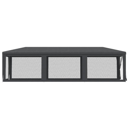 Party Tent with 8 Mesh Sidewalls HDPE with 8 Sidewalls Anthracite 3 m 9 m