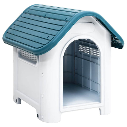 152225 vidaXL Dog House Blue 59x75x66 cm Polypropylene 1