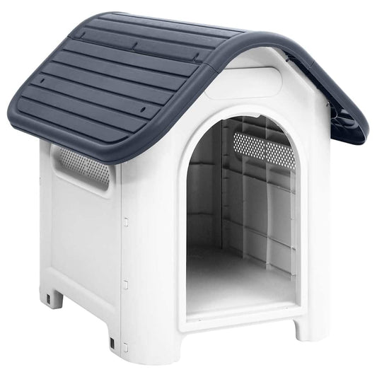 152226 vidaXL Dog House Grey 59x75x66 cm Polypropylene 1