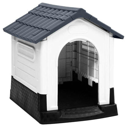 152228 vidaXL Dog House Grey 57x68x66 cm Polypropylene 1