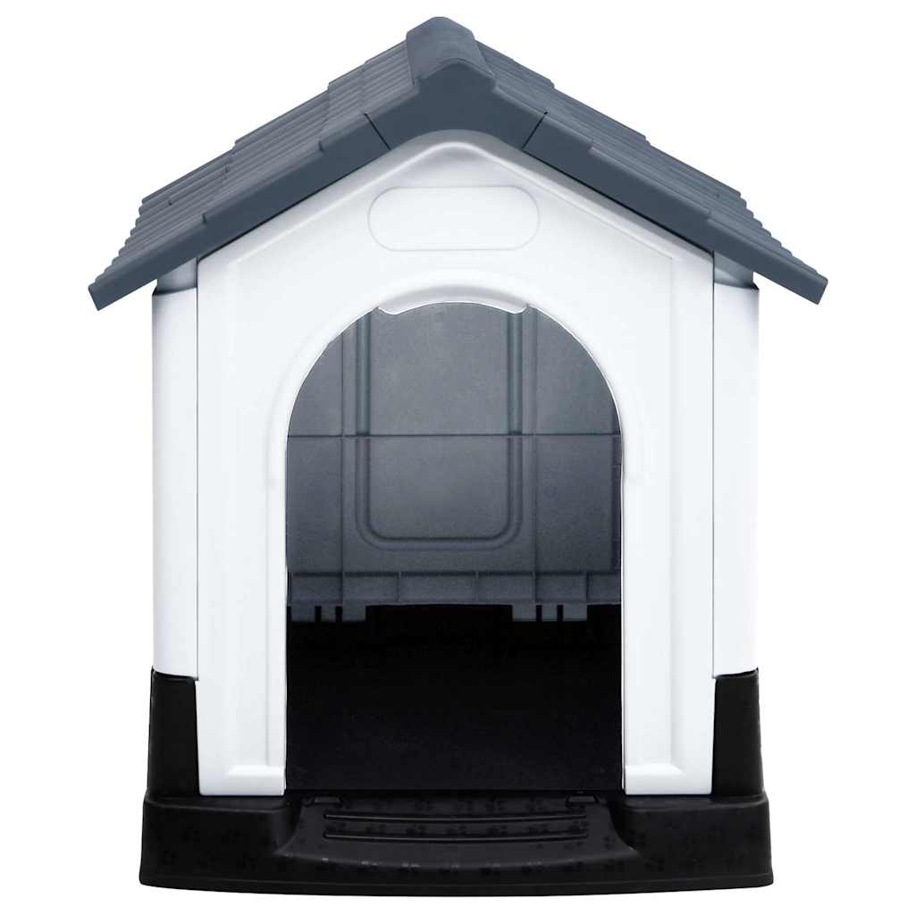 152228 vidaXL Dog House Grey 57x68x66 cm Polypropylene 2