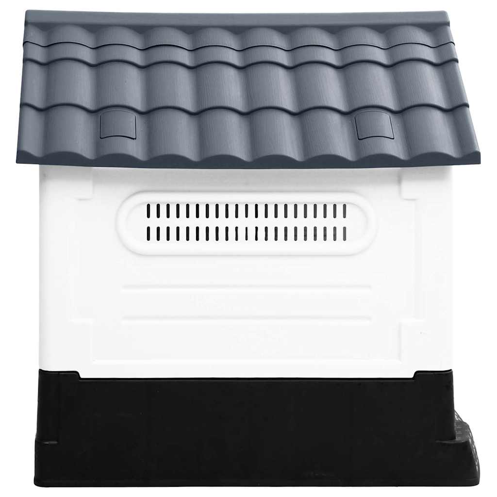 152228 vidaXL Dog House Grey 57x68x66 cm Polypropylene 4