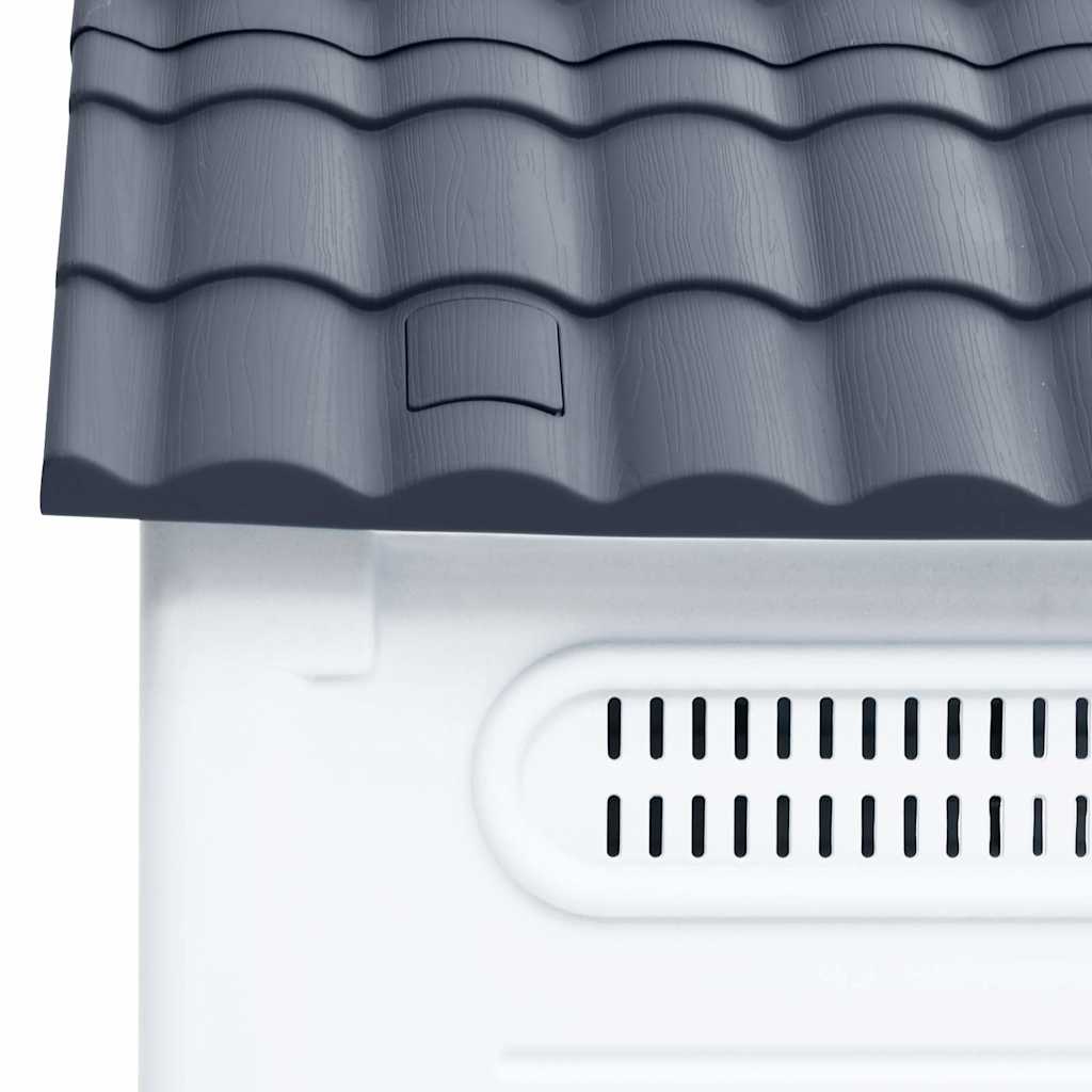 152228 vidaXL Dog House Grey 57x68x66 cm Polypropylene 5