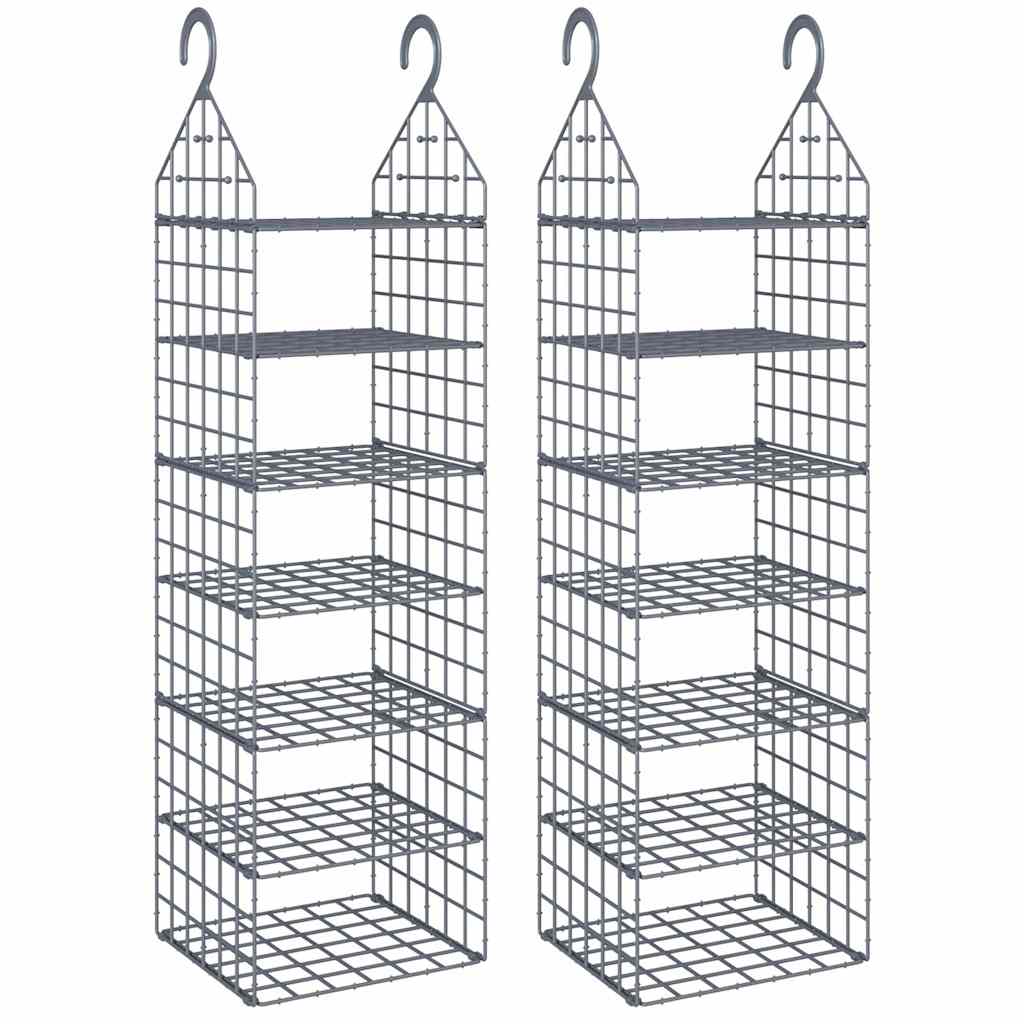 vidaXL Hanging Closet Organiser | Grey | PP (Polypropylene), PE (Polyethylene) 2