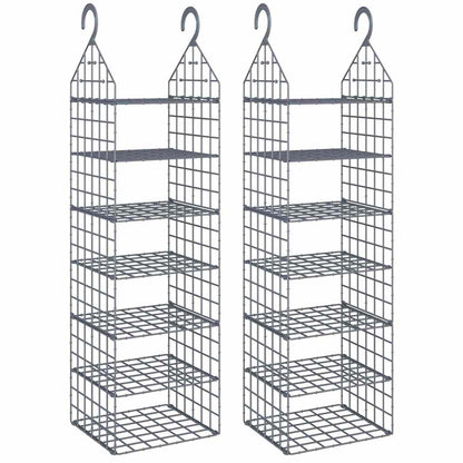 vidaXL Hanging Closet Organiser | Grey | PP (Polypropylene), PE (Polyethylene) 2