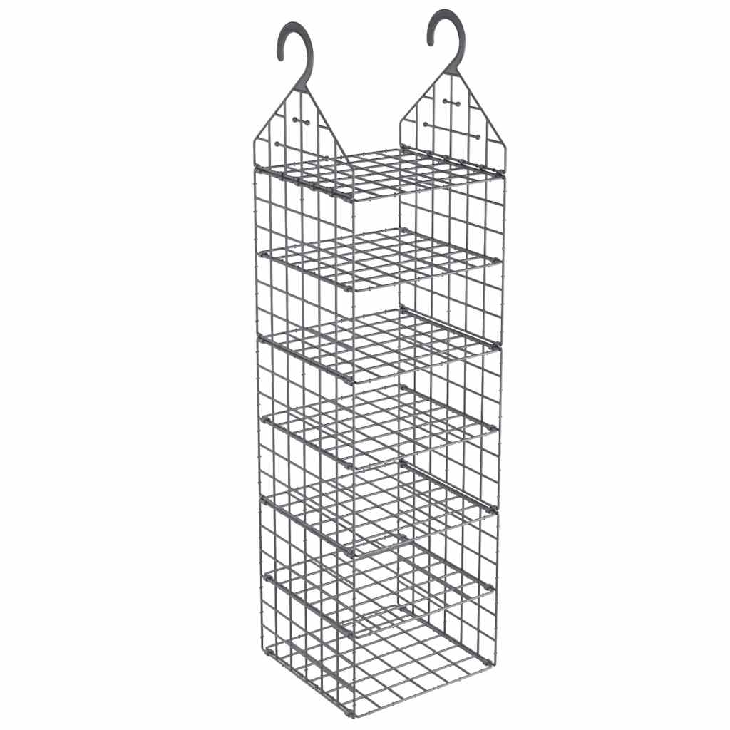 vidaXL Hanging Closet Organiser | Grey | PP (Polypropylene), PE (Polyethylene) 3
