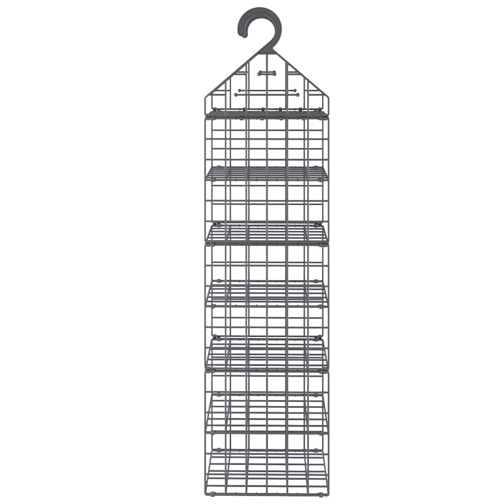vidaXL Hanging Closet Organiser | Grey | PP (Polypropylene), PE (Polyethylene) 5