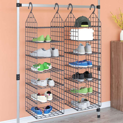 vidaXL Hanging Closet Organiser | Grey | PP (Polypropylene), PE (Polyethylene) 1
