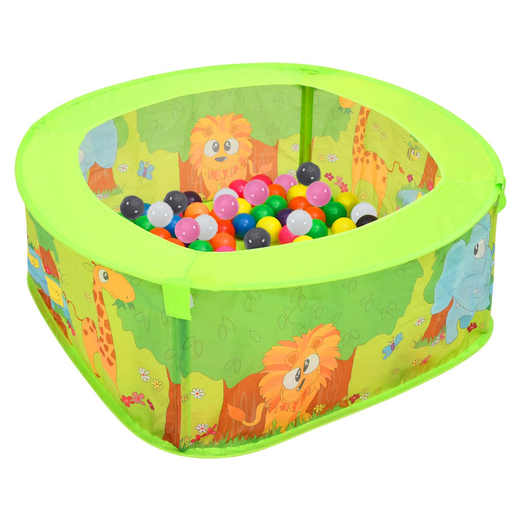 vidaXL Ball Pool with 300 Balls for Kids 75x75x32 cm 1
