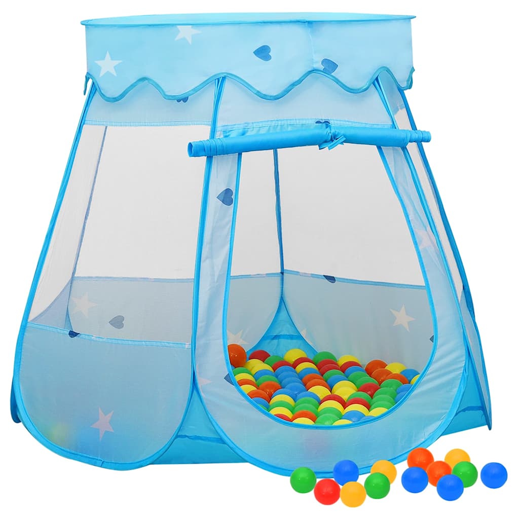 vidaXL Children Play Tent with 250 Balls Blue 102x102x82 cm 1