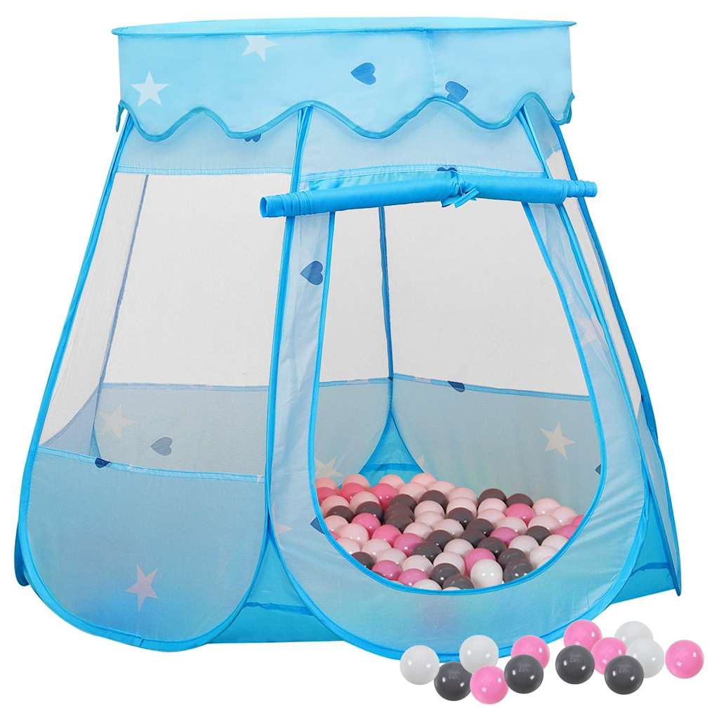 vidaXL Children Play Tent with 250 Balls Blue 102x102x82 cm 1