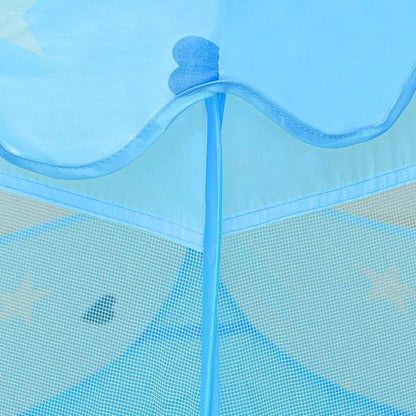 vidaXL Children Play Tent with 250 Balls Blue 102x102x82 cm 6