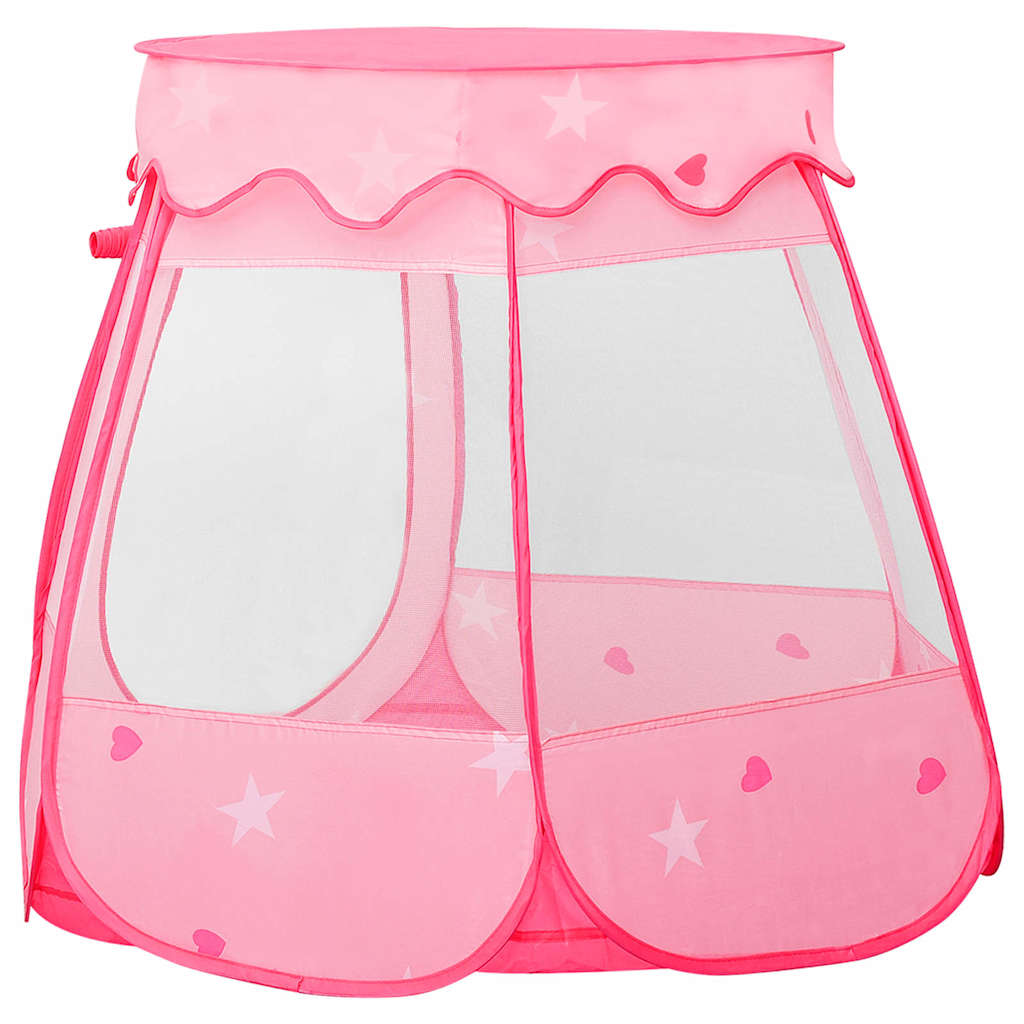 vidaXL Children Play Tent with 250 Balls Pink 102x102x82 cm 4