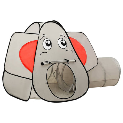 vidaXL Elephant Children Play Tent with 250 Balls Grey 174x86x101 cm 4